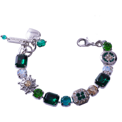 Emerald Cut and Mixed Element Bracelet in "Circle of Life"