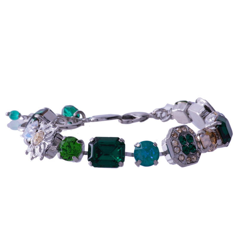 Emerald Cut and Mixed Element Bracelet in "Circle of Life"