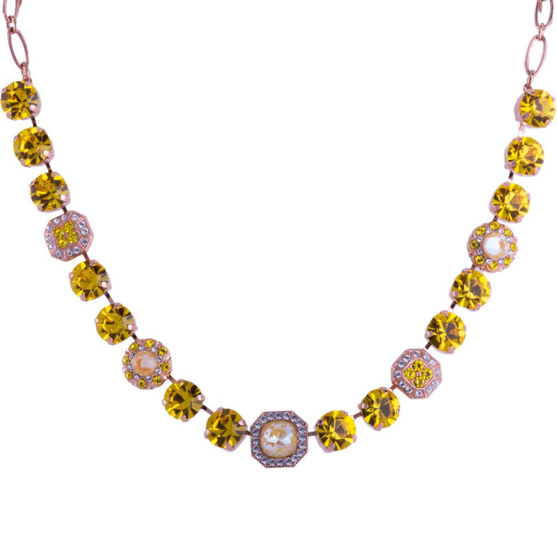 Large Square Cluster Necklace in "Fields of Gold"