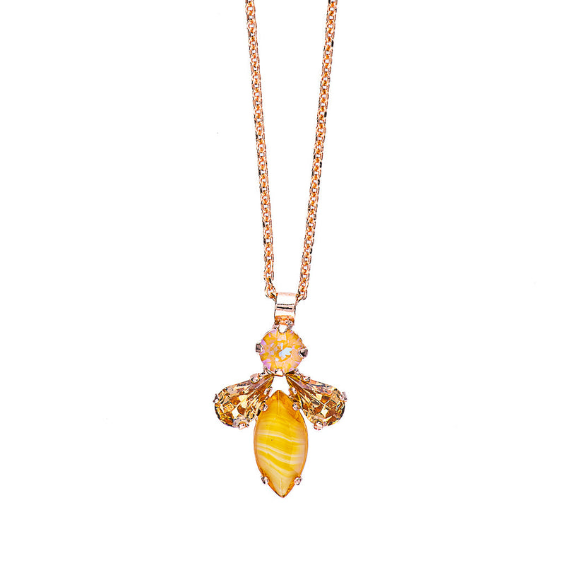 Pear Marquise Pendant In "Chai"