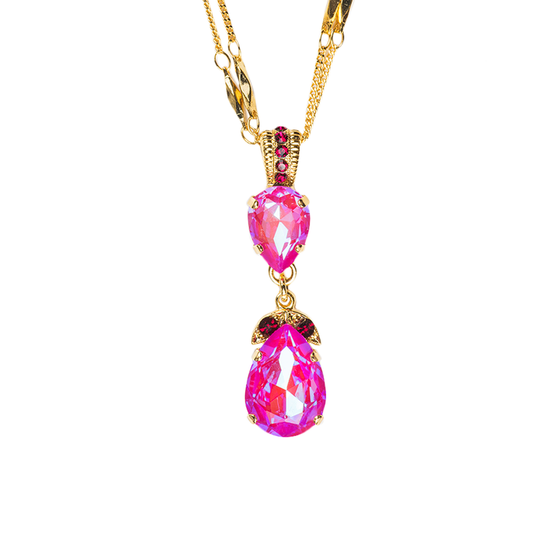 Double Pear Pendant in Sun-Kissed "Blush"