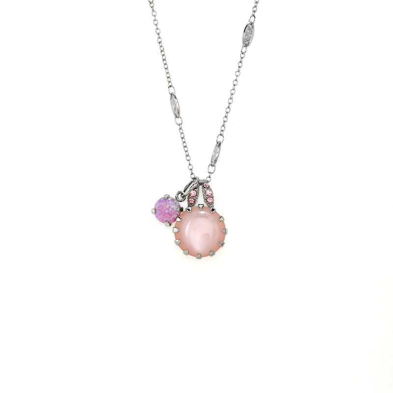 Extra Luxurious Double Stone Pendant in "Love"