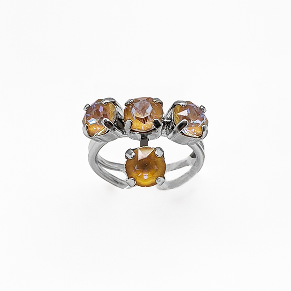 Four Stone Adjustable Ring in Sun-Kissed 