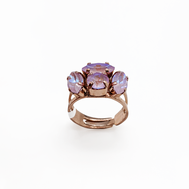 Marquise and Round Adjustable Ring in Sun-Kissed "Lavender"