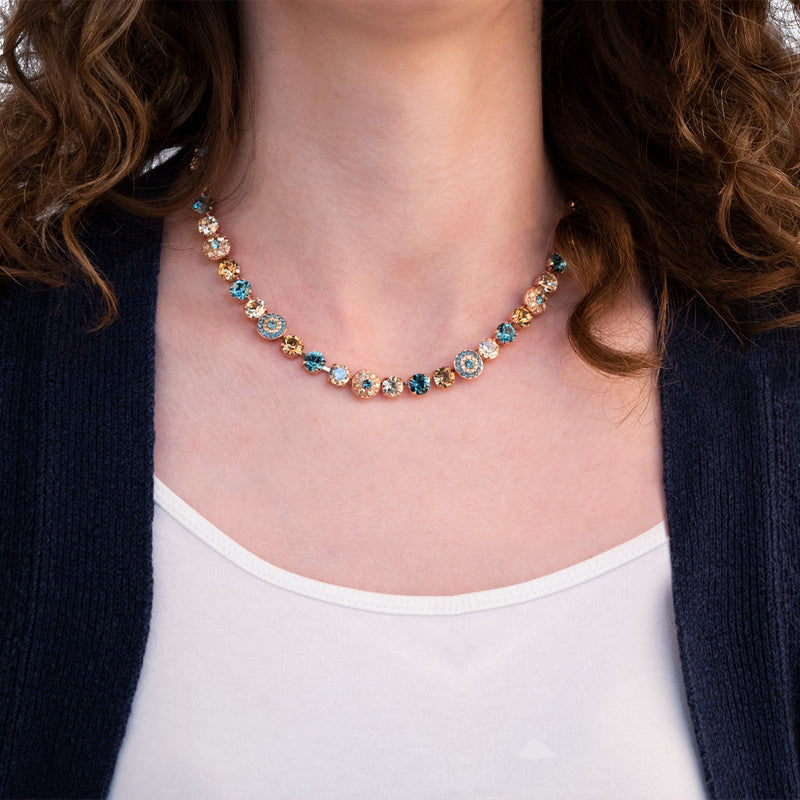 Medium Pavé Necklace in "Moon Drops"- Rose Gold