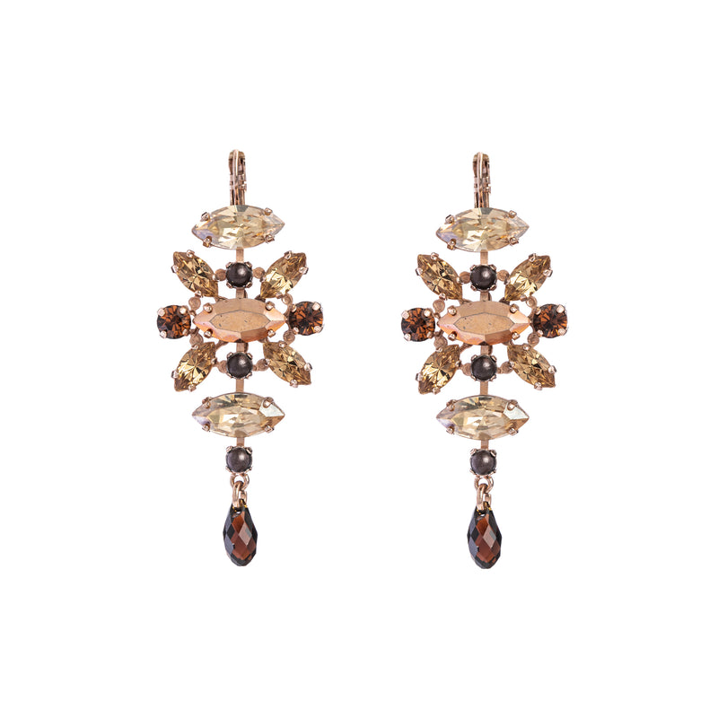 Large Marquise Chandelier Leverback Earrings