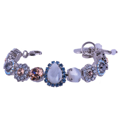 Large Elemental Bracelet with Pearl Halo in "Dancing in the Moonlight"
