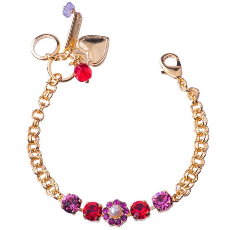 Medium Blossom Chain Bracelet in "Roxanne"