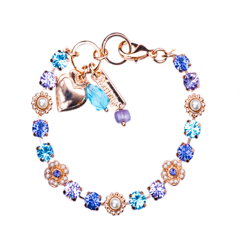Petite Flower Cluster Bracelet in "Blue Moon"