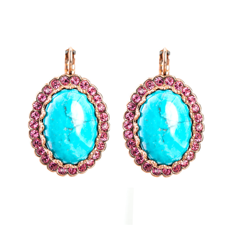 Large Oval Cluster Leverback Earrings