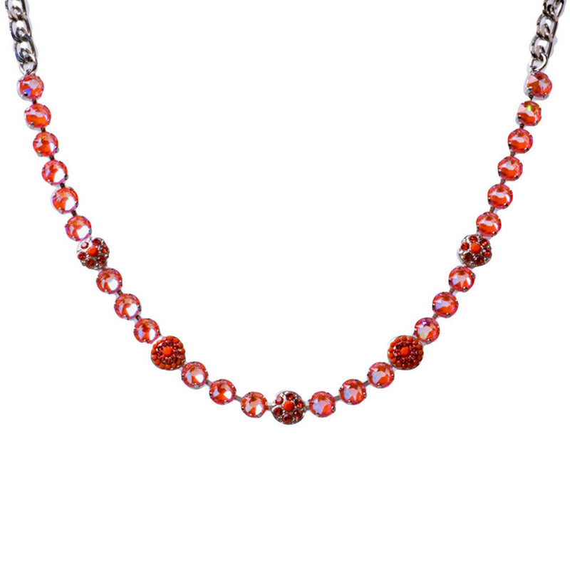 Medium Pavé Necklace in "Sun-Kissed Flame"