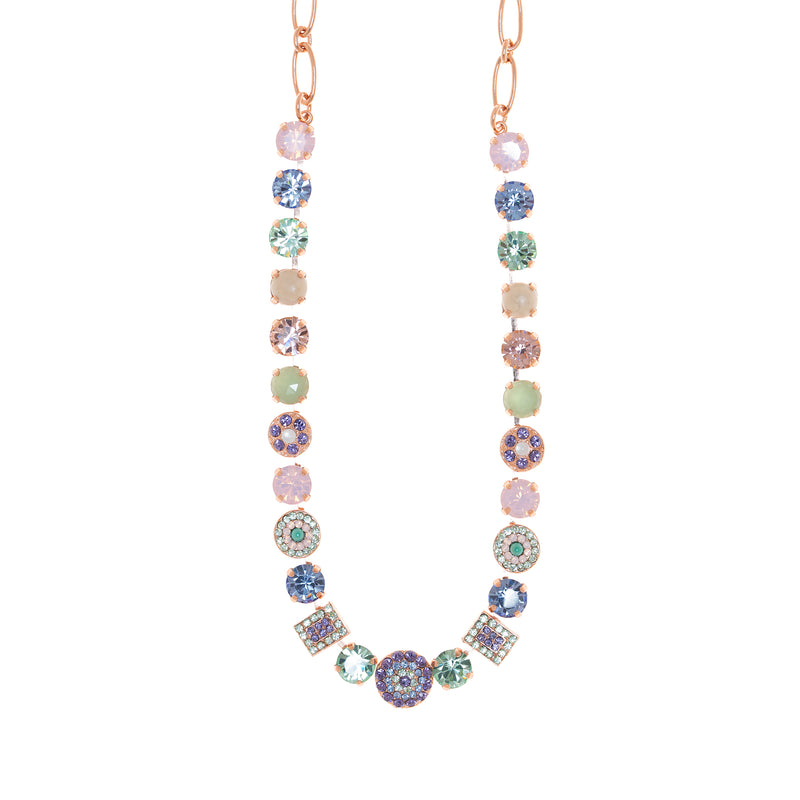 Cluster and Pavé Necklace