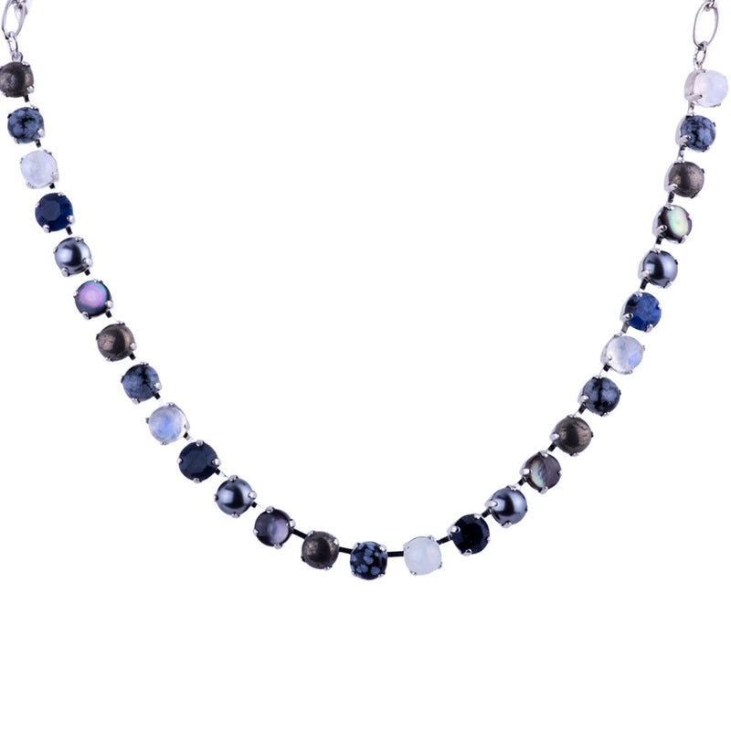 Medium Everyday Necklace in "Nightfall" - Rhodium