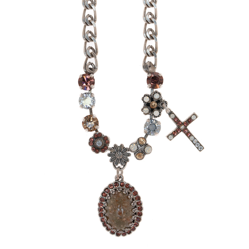 Extra Luxurious Marquise and Cross Necklace