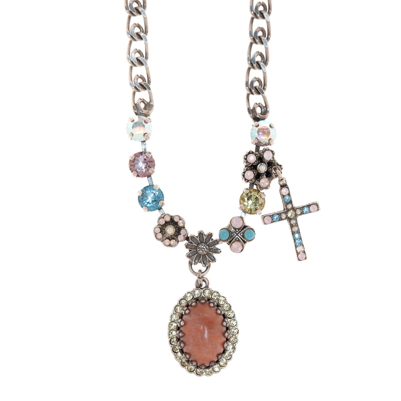 Extra Luxurious Marquise and Cross Necklace