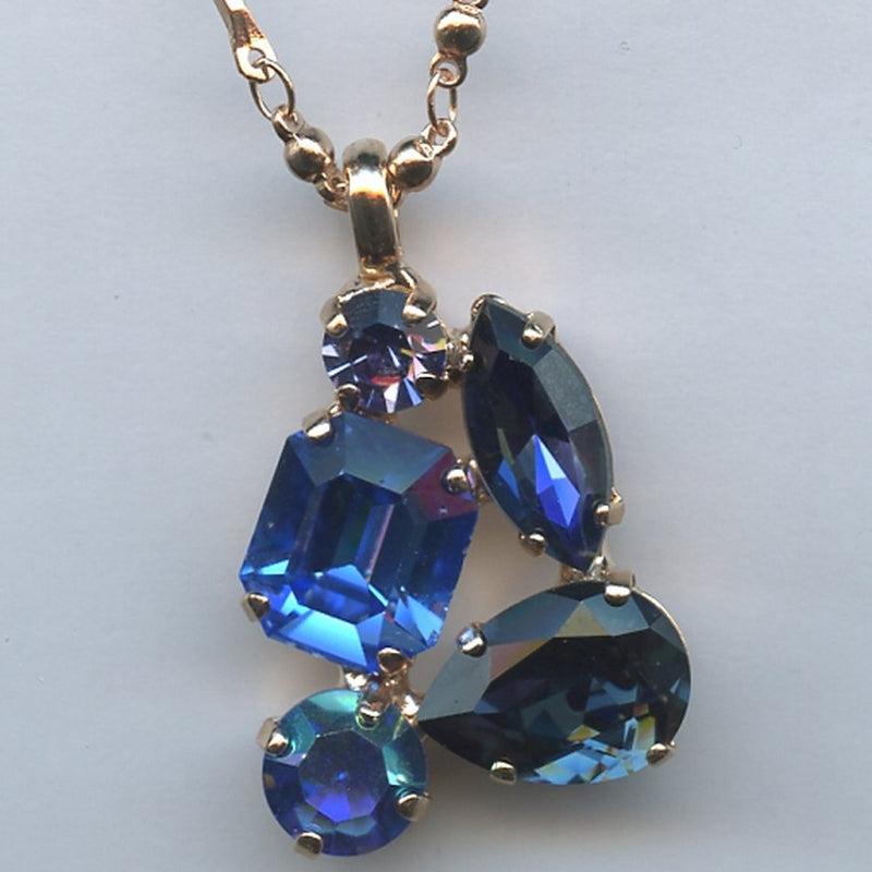 Multi cut stones Cluster Pendant