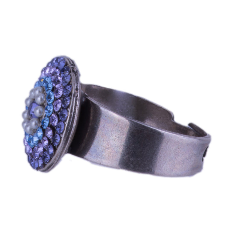 Extra Luxurious Pavé Ring in "Electric Blue"