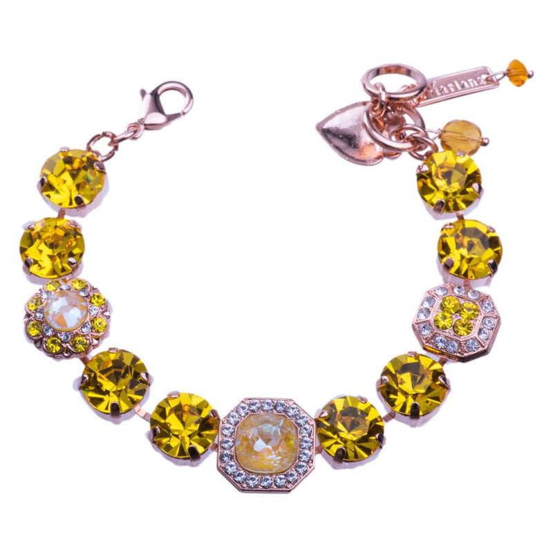 Large Square Cluster Bracelet in "Fields of Gold"