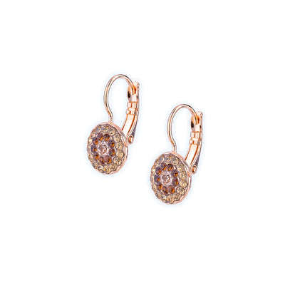 Pavé Leverback Earrings in "Chai"