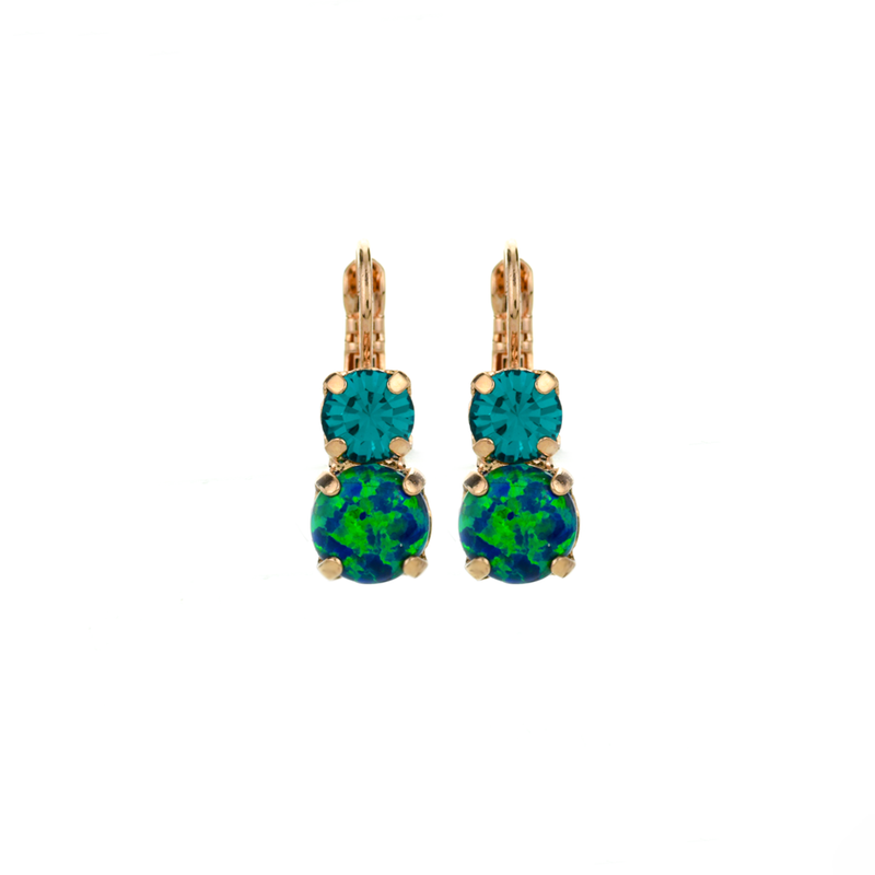 Must-Have Classic Two-Stone Leverback Earrings in "Serenity"
