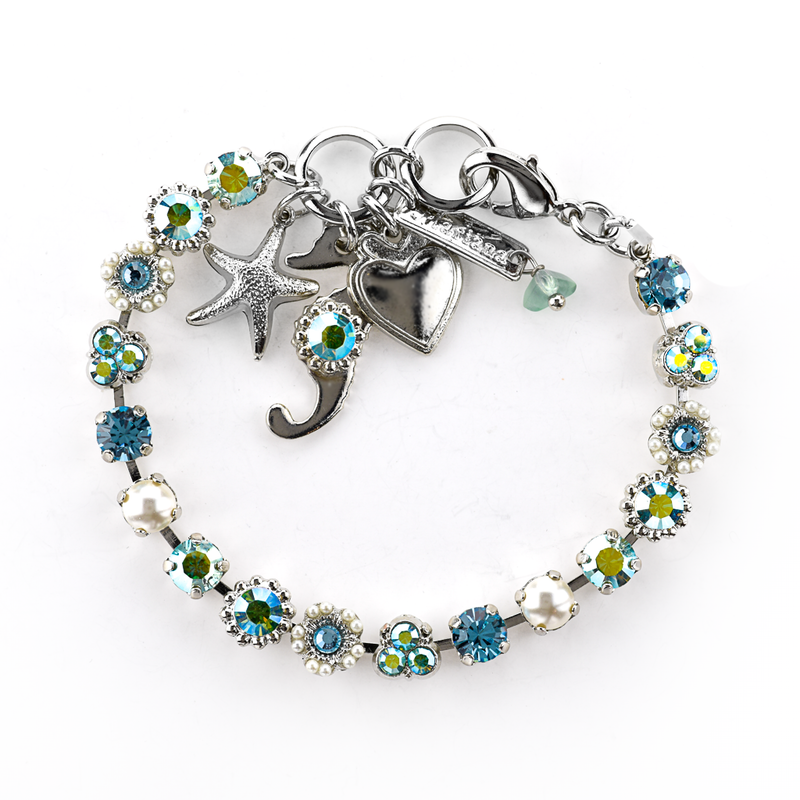 Petite Blossom Bracelet with Sea Adornments in "Stillwater"