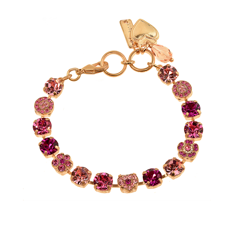 Must-Have Rosette and Heart Bracelet in "Saba"