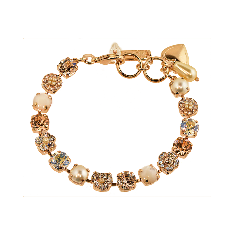 Must-Have Rosette and Heart Bracelet in "Barbados"