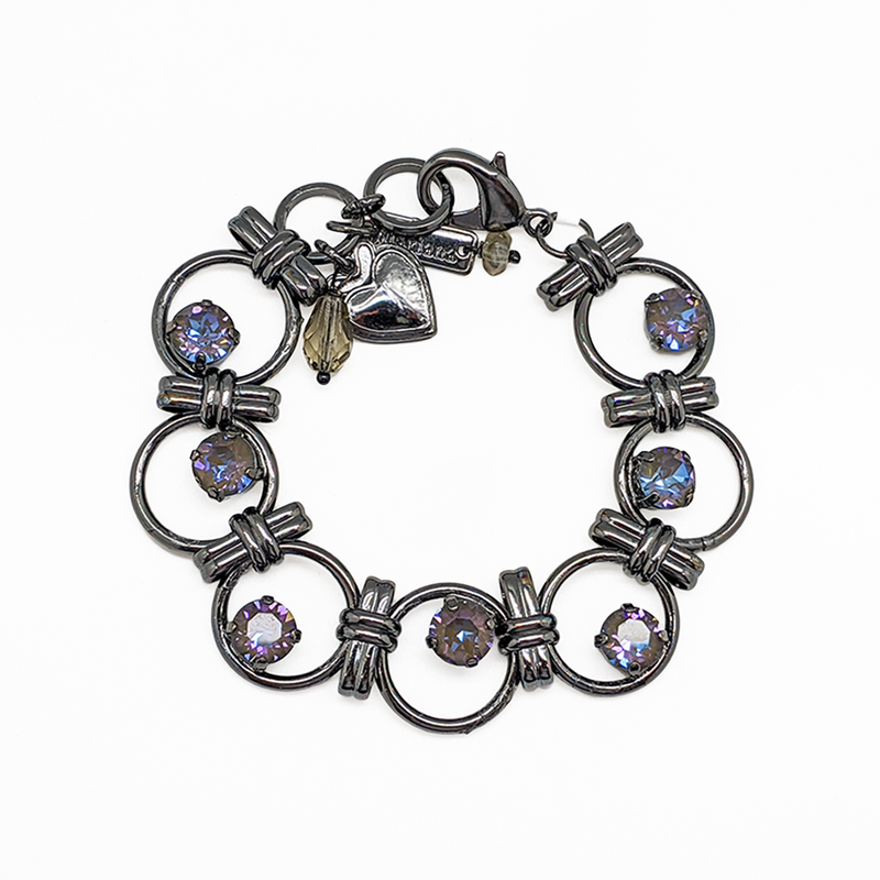 Round Chain Link Bracelet in Sun-Kissed "Midnight"