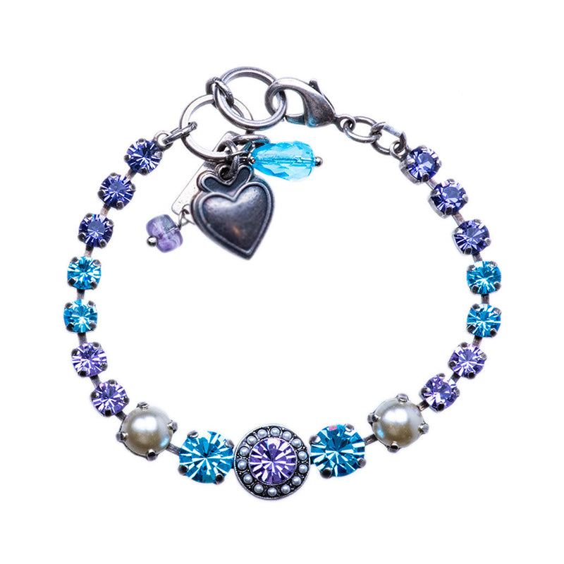 Fun Finds Graduated Tennis Bracelet "Blue Moon"