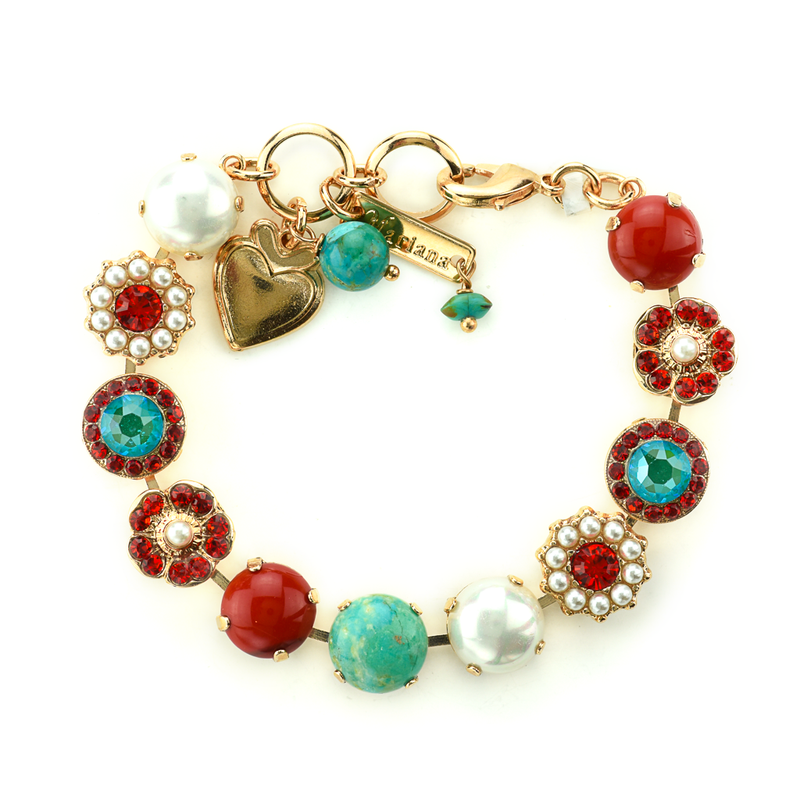 Lovable Rosette Bracelet in "Happiness-Turquoise"