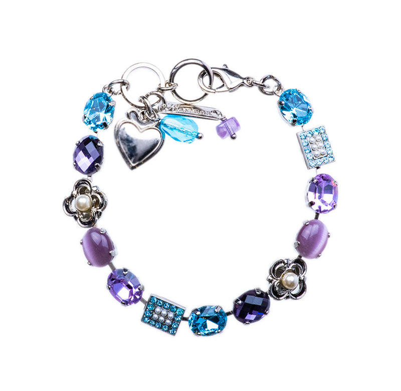 Oval and Square Cluster Bracelet in "Blue Moon"