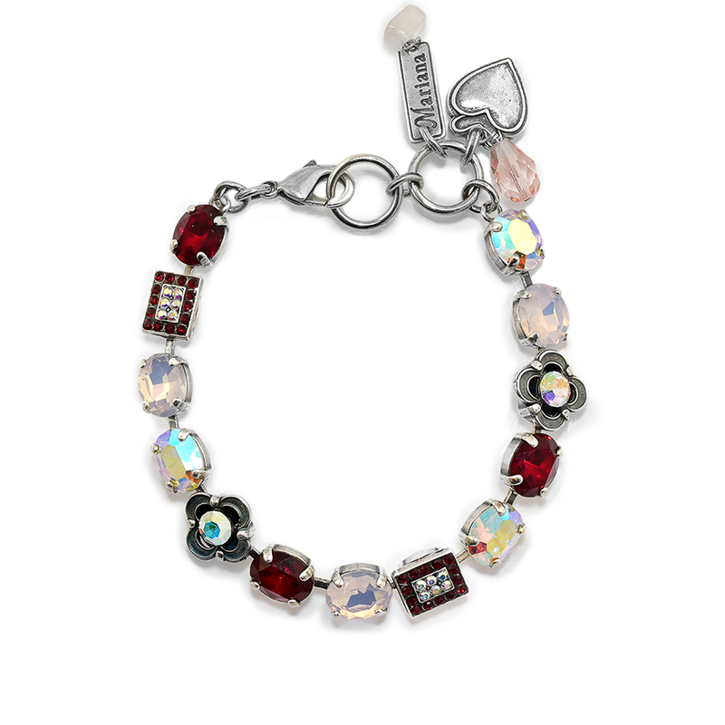 Oval and Square Cluster Bracelet in "True Romance