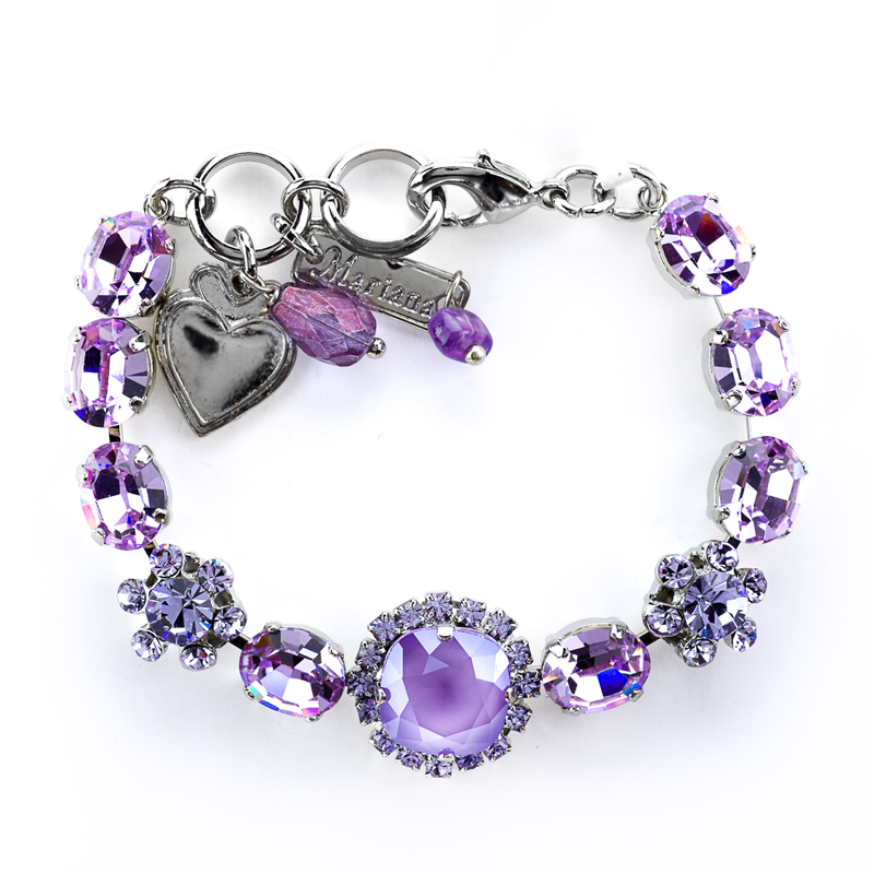 Oval and Cushion Cut Halo Bracelet in "Violet"