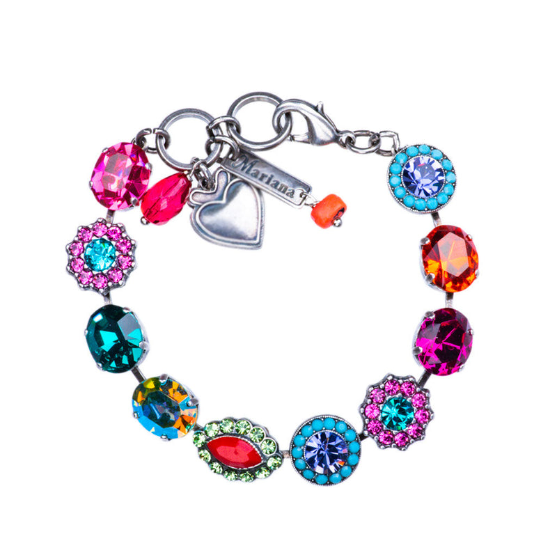 Oval and Cluster Bracelet in "Rainbow Sherbet"