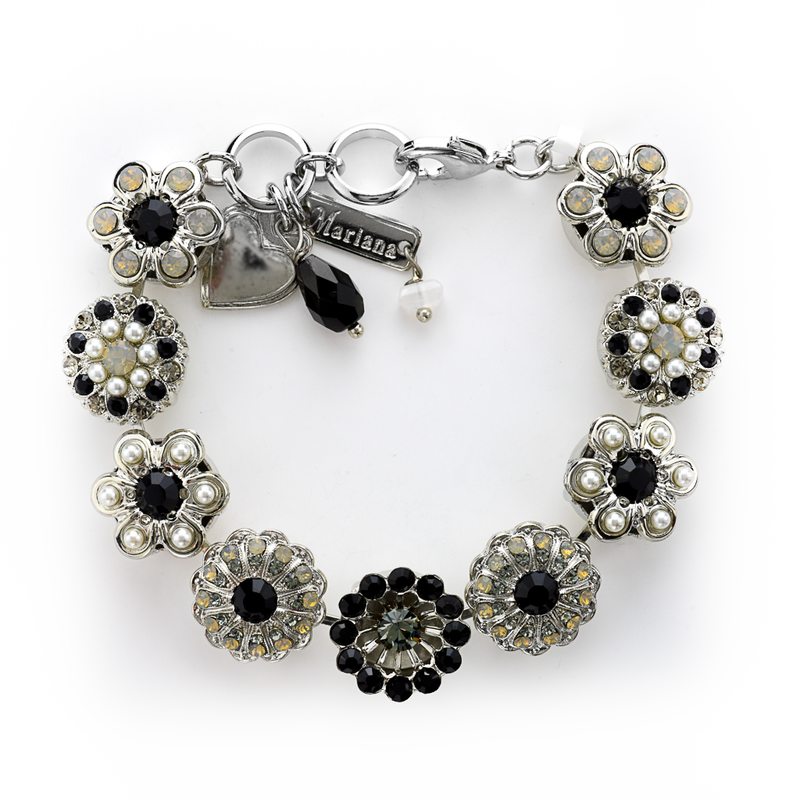 Extra Luxurious Rosette Bracelet in "Dusty Black"