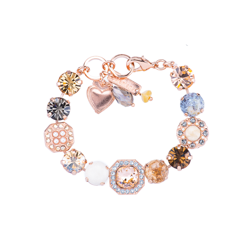 Lovable Square Cluster Bracelet in "Earl Grey"