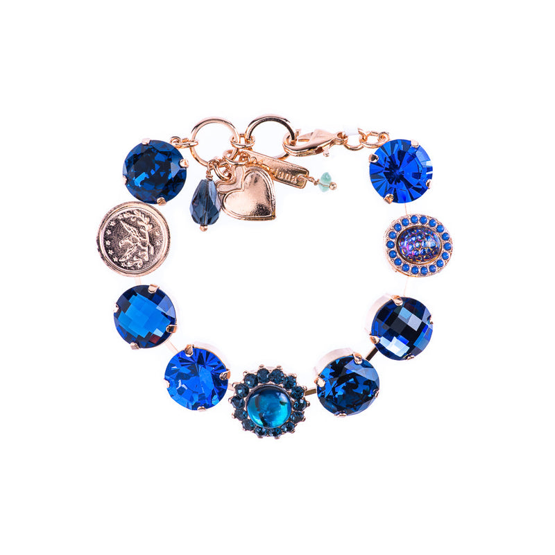 Extra Luxurious Coin and Cluster Bracelet in "Sleepytime"