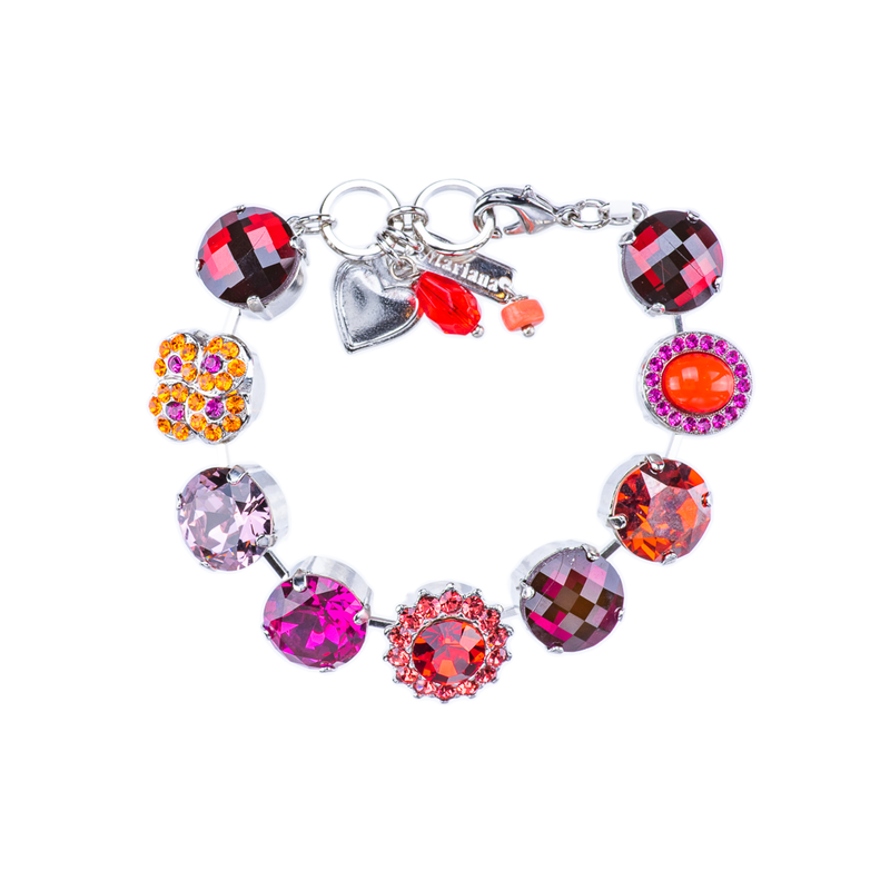 Extra Luxurious Cluster Bracelet in "Hibiscus"