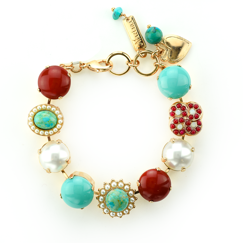 Extra Luxurious Cluster Bracelet in "Happiness-Turquoise"