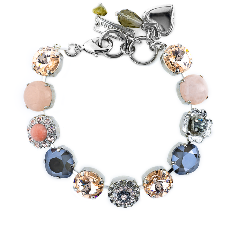 Lovable Pavé and Rosette Bracelet in "Midnight Blush"