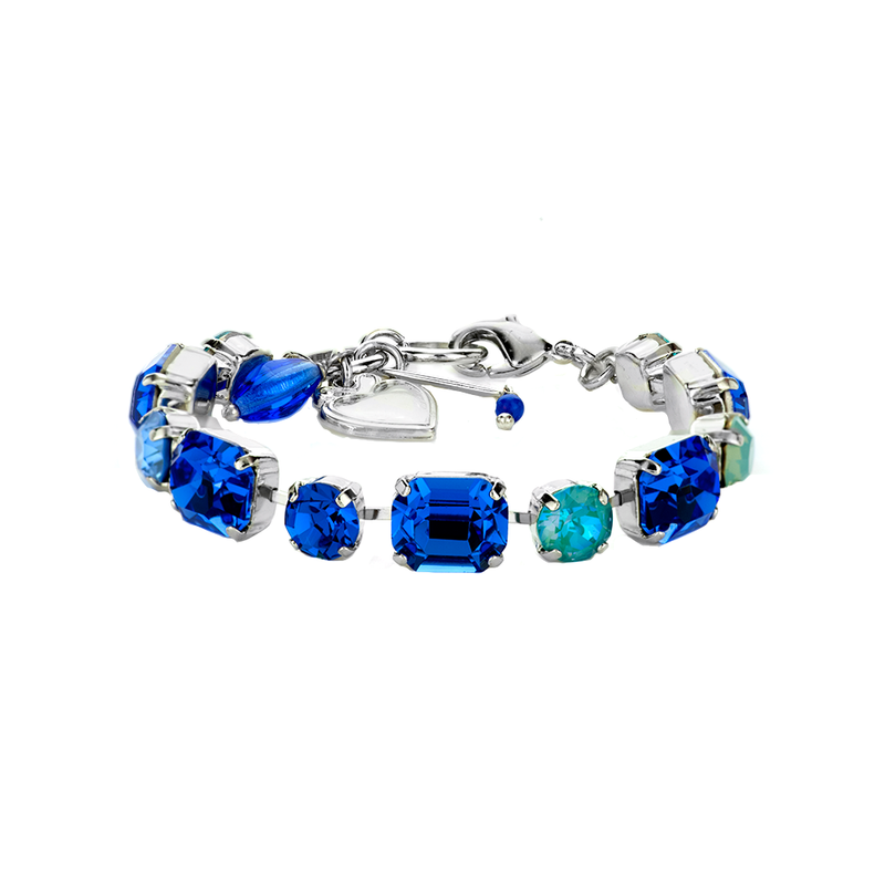 Emerald Cut and Round Bracelet in "Serenity"