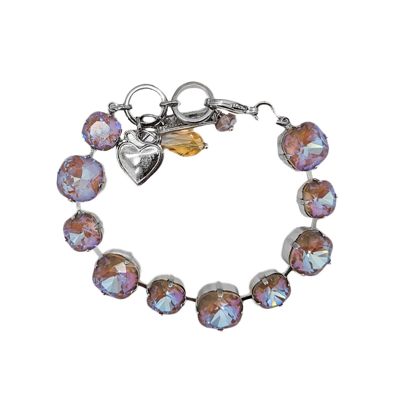 Small and Large Cushion Cut Bracelet in Sun-Kissed "Twilight"