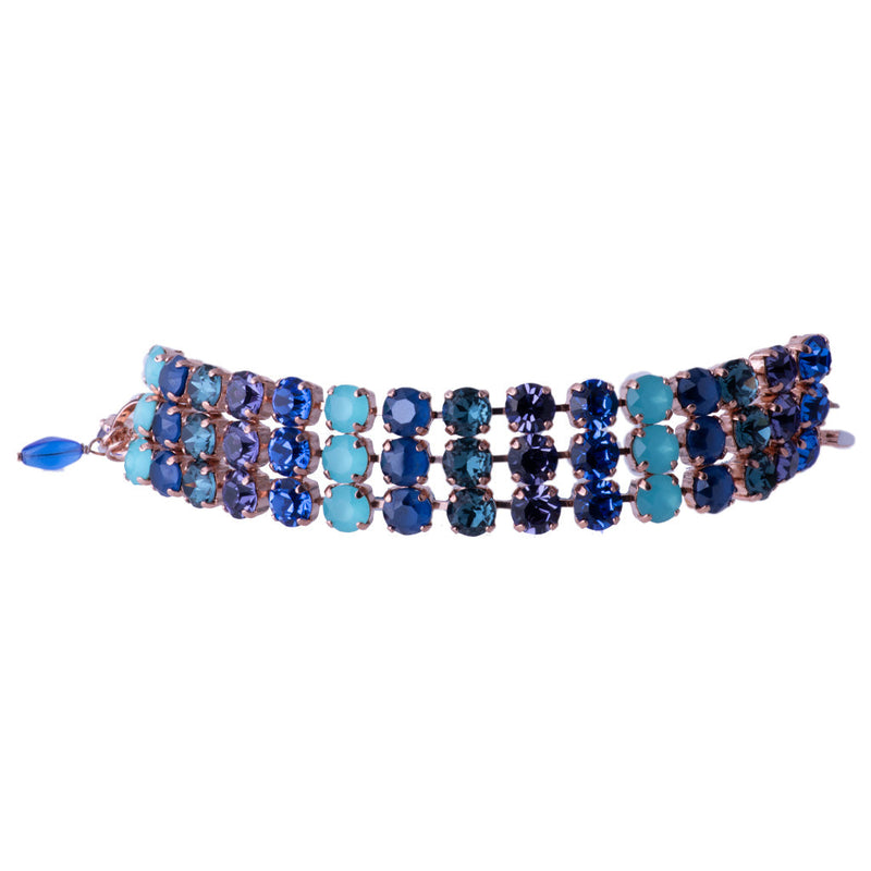 Triple Row Bracelet in "Electric Blue"