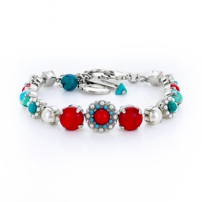 Mixed Cluster Bracelet in "Happiness-Turquoise"