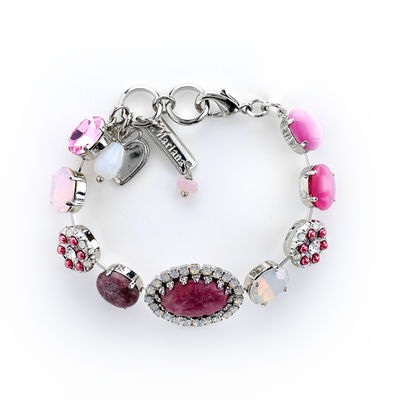 Oval Halo Bracelet in "Cherry Blossom"