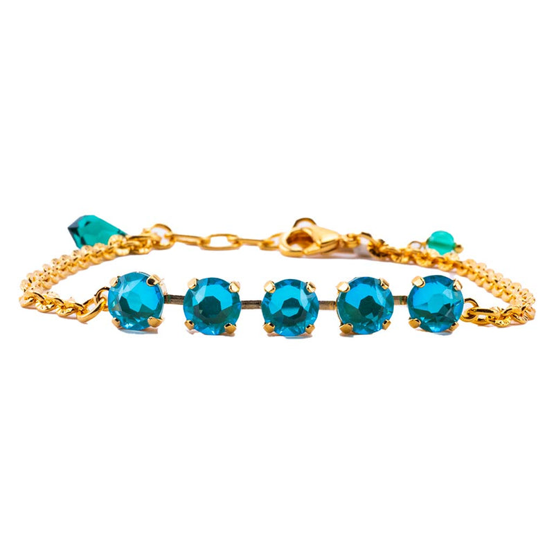 Five Stone Chain Bracelet in "Sun-Kissed Laguna"