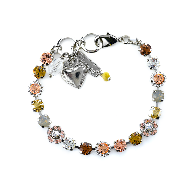 Petite Flower Cluster Bracelet in "Peace"