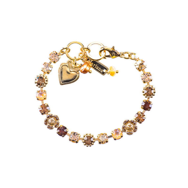 Petite Flower Cluster Bracelet in "Chai"