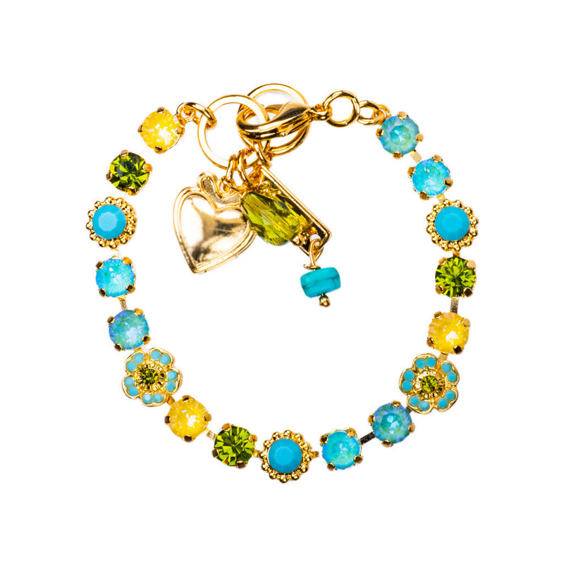 Petite Flower Cluster Bracelet in "Pistachio"