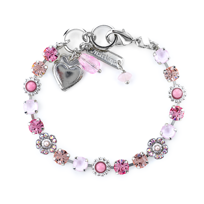 Flower Cluster Bracelet in "Love"